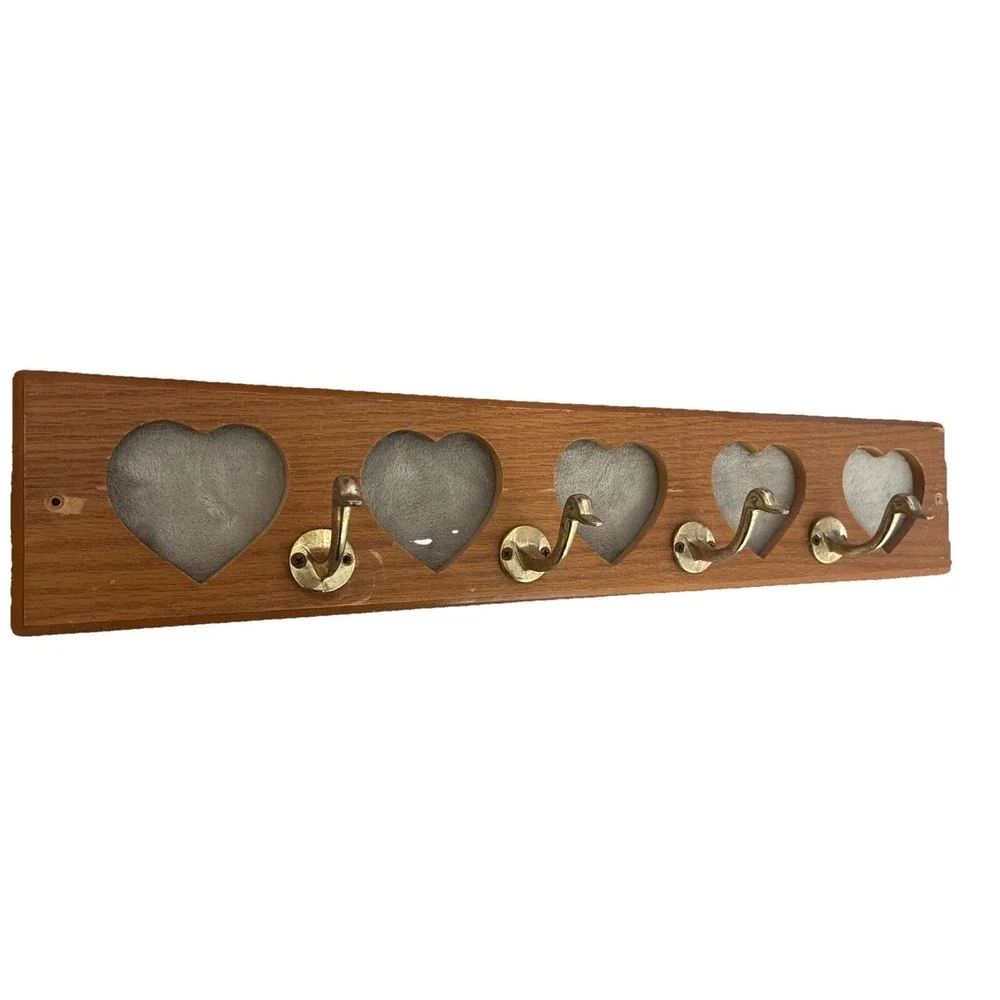 Heart Cut Out Coat Rack Goose Head 4 Peg 24